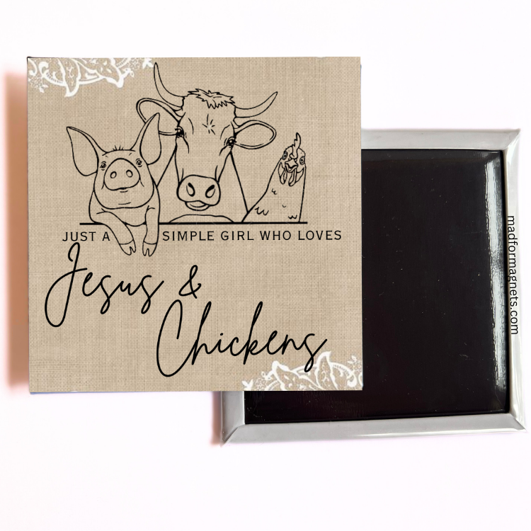 a simple girl magnet backside