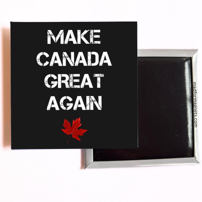 Powerful 'Make Canada Great Again' design showcasing Canadian pride with a red maple leaf accent.