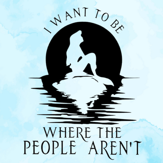 I Want To Be Where The People Aren't fridge magnet