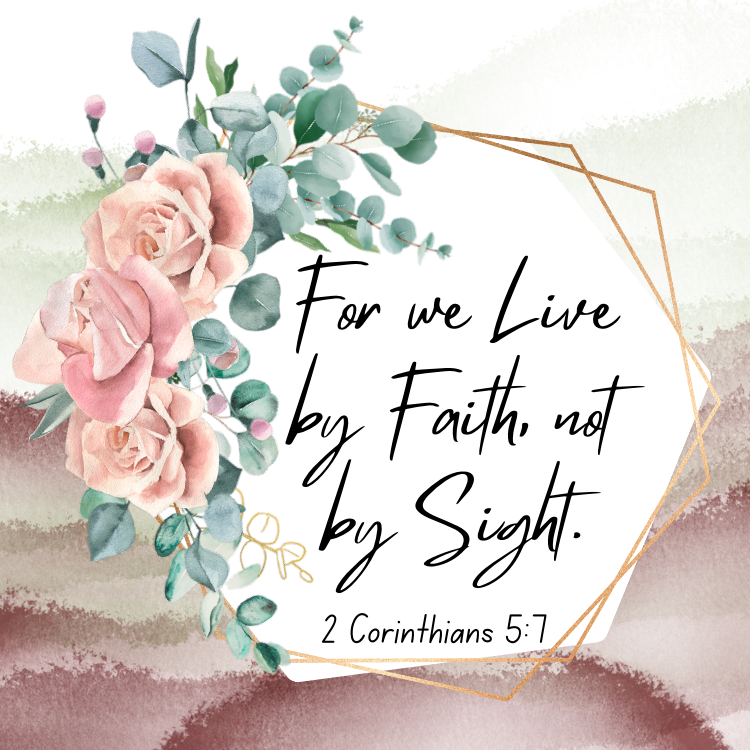 Live by faith bible quote magnet