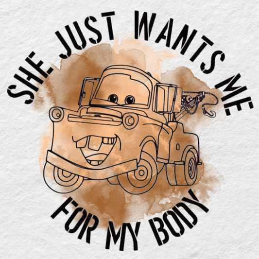 She Just Wants Me For My Body fridge magnet 