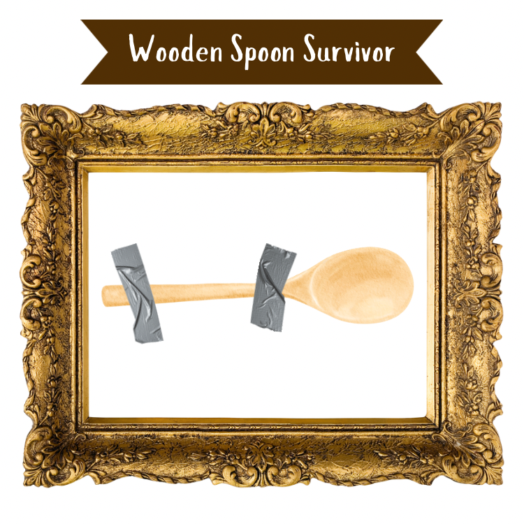 Wooden Spoon Survivor Magnet design