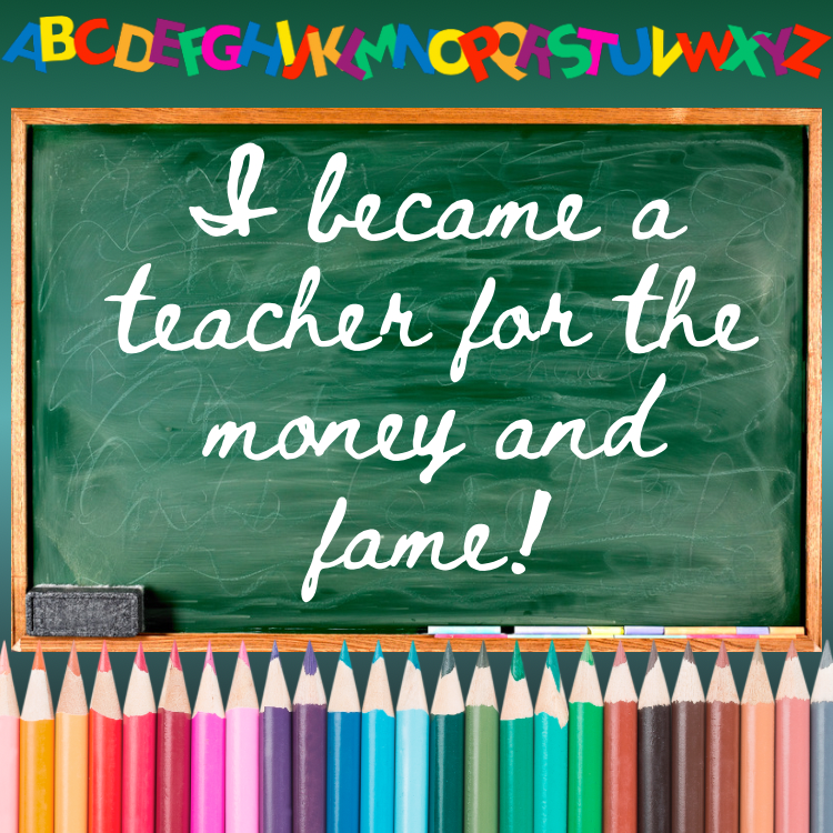 funny teacher magnet chalkboard design 