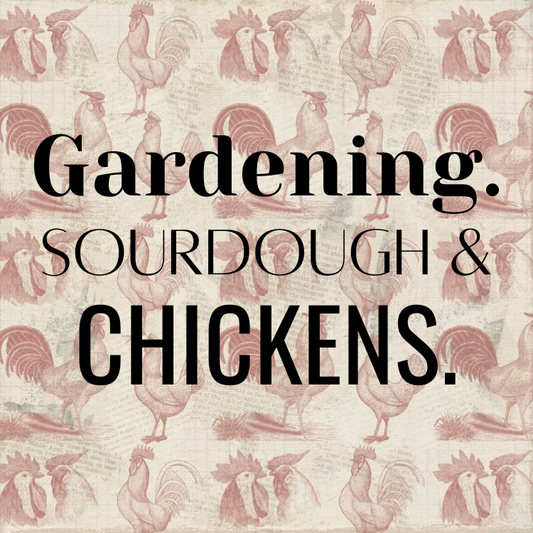 gardening sourdough and chickens magnet fridge magnet