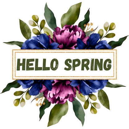 Bright and Bold Hello Spring Decorative Magnet front
