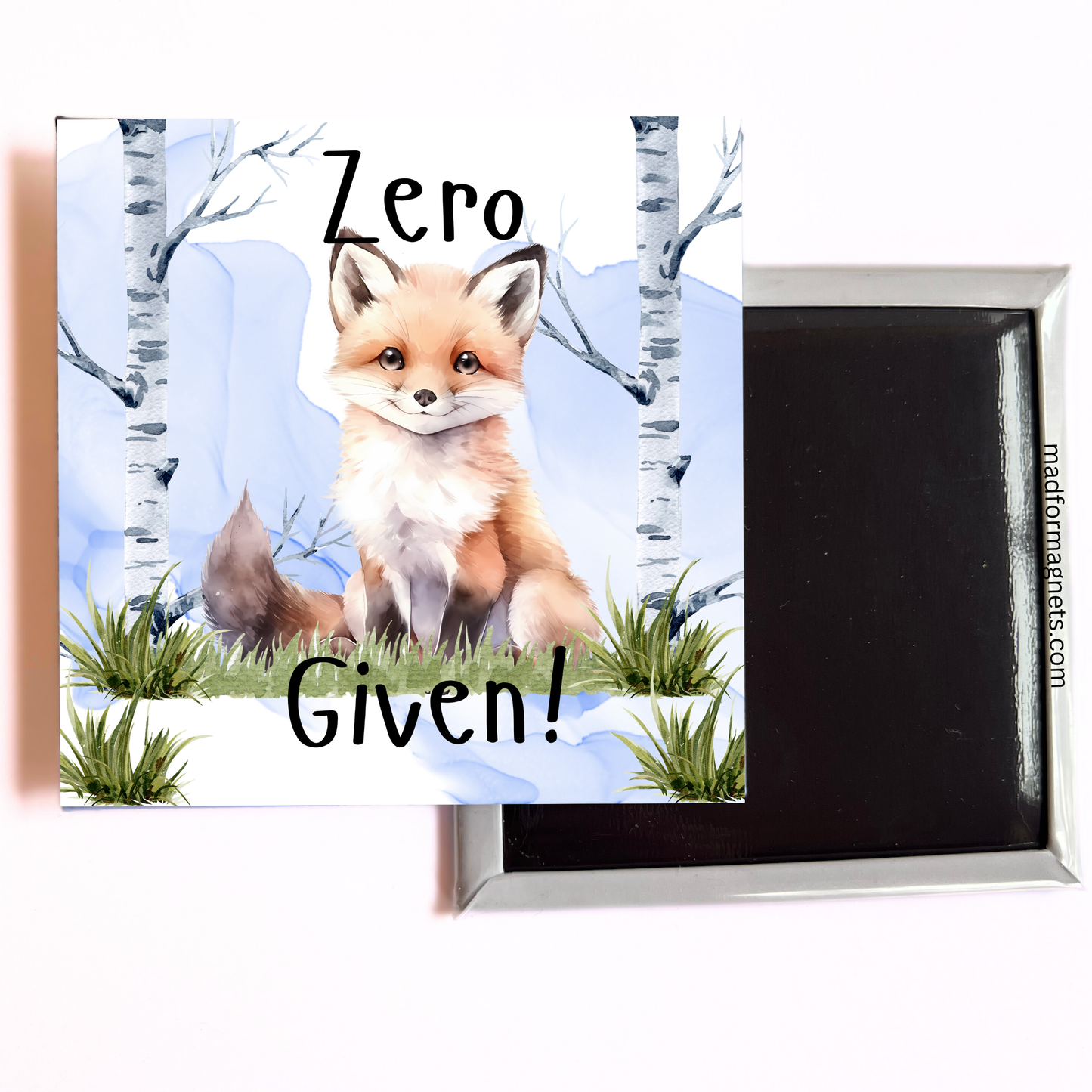 zero fox given fridge magnet both sides 